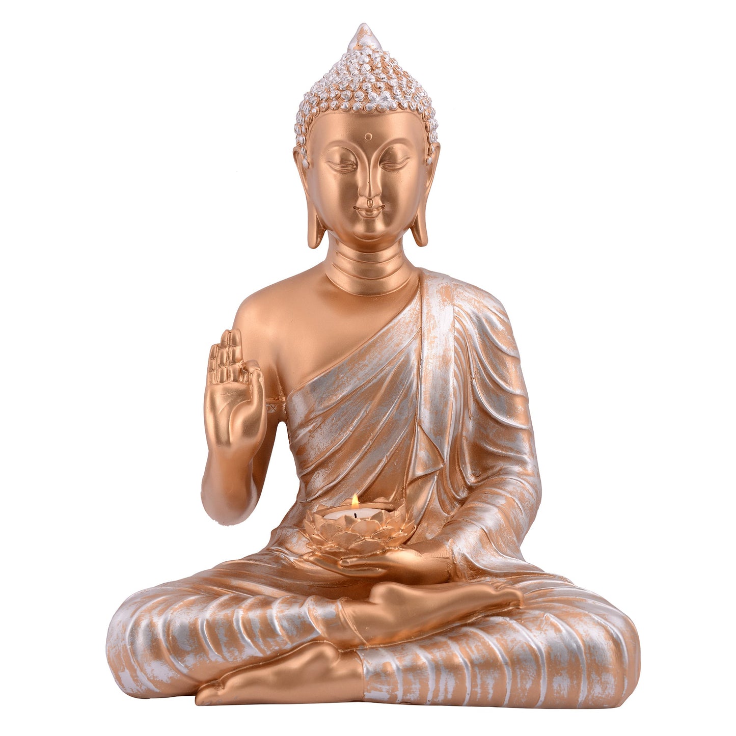 Golden Tranquillity Buddha Idol – 14.5 inch