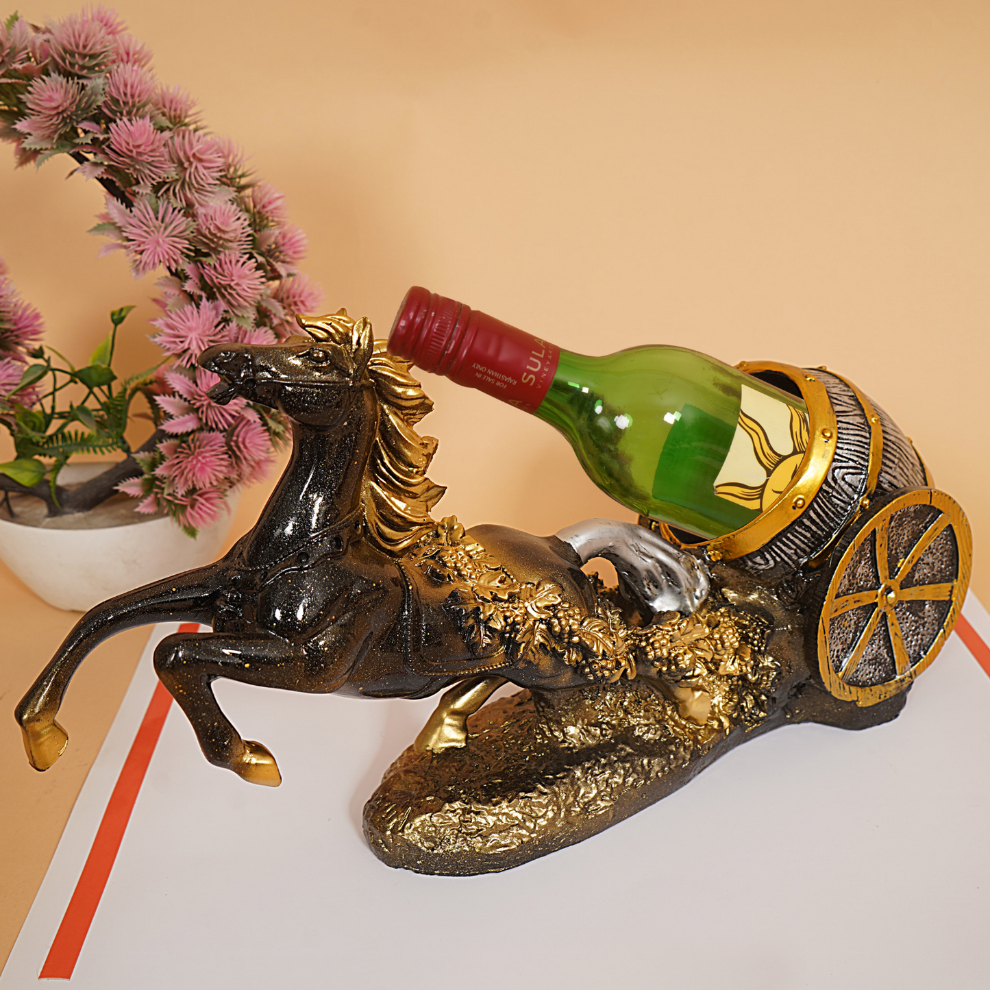 Golden Chariot Horse
