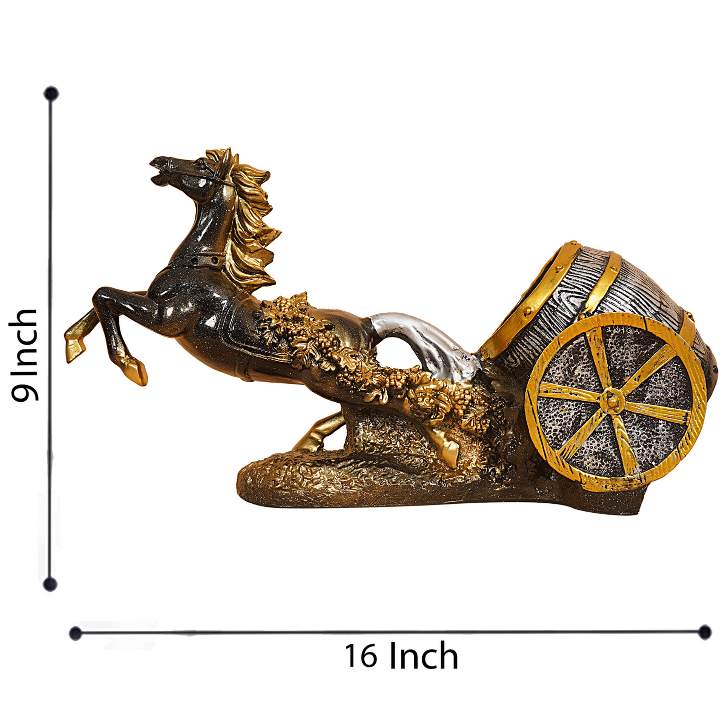 Golden Chariot Horse