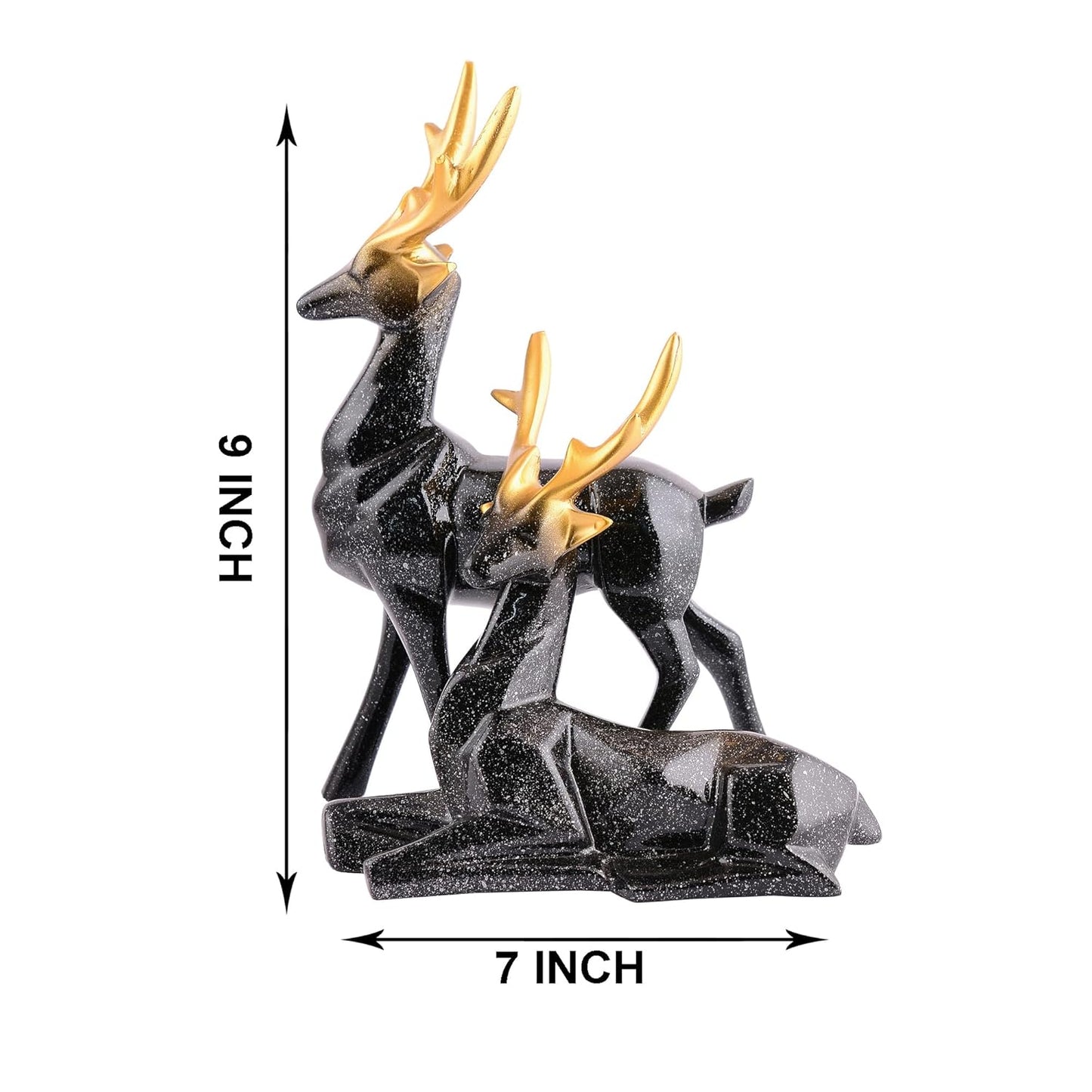 Golden Antler Deer Table Accent