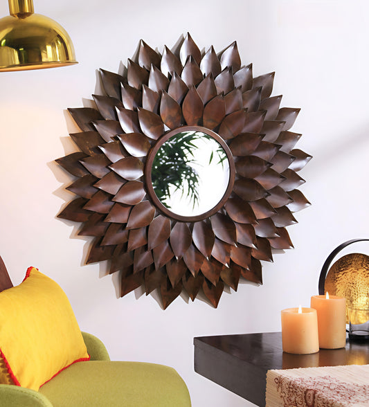 Sunflower Leaf Wall Mirror