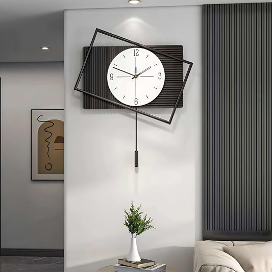 Rectangle timepiece pendulum Imported wall clock