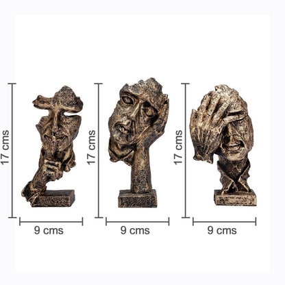 3 Thinker Statue