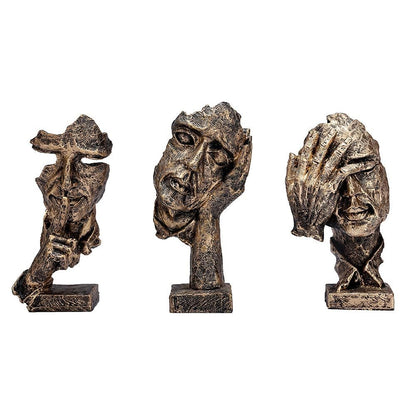 3 Thinker Statue